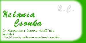 melania csonka business card